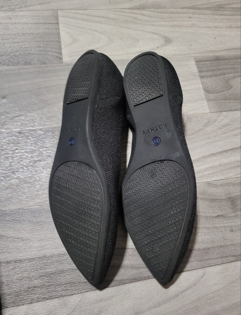 Rothy's Black Pointed Toe Flats - Picture 2 of 4